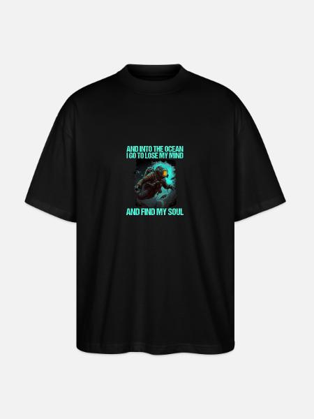 Diving Diver Diver - Stanley/Stella Oversized Unisex Organic T-shirt Blaster 2.0 - black