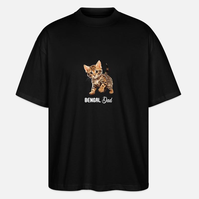Bengal Cat Bengalkatze - Stanley/Stella Oversized Unisex Bio T-Shirt Blaster 2.0 - Schwarz