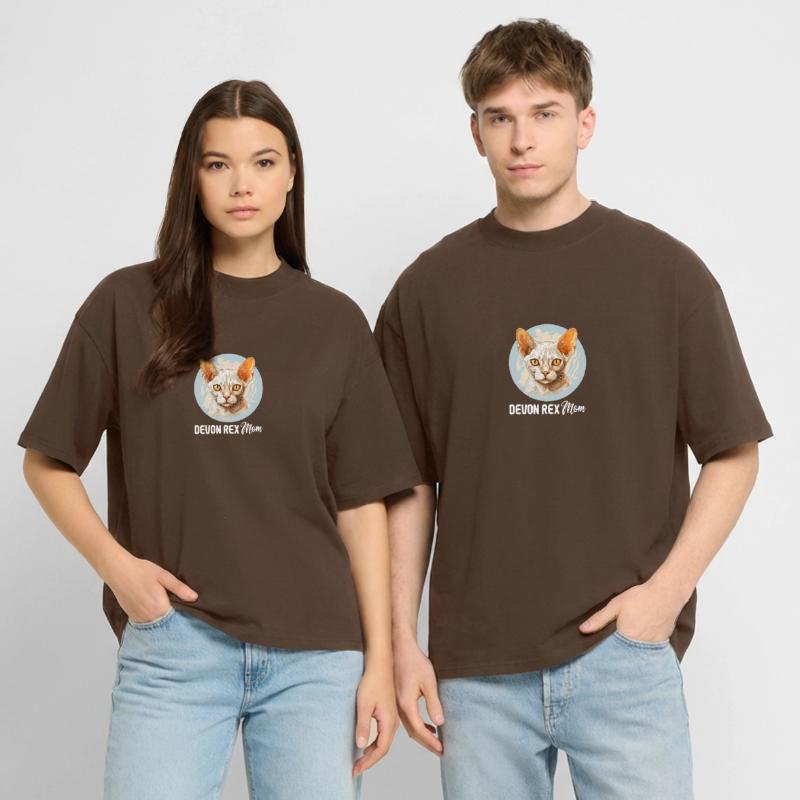 Devon Rex Kitten Devon Rex Cat Stanley/Stella Oversized Unisex Organic T-shirt Blaster 2.0