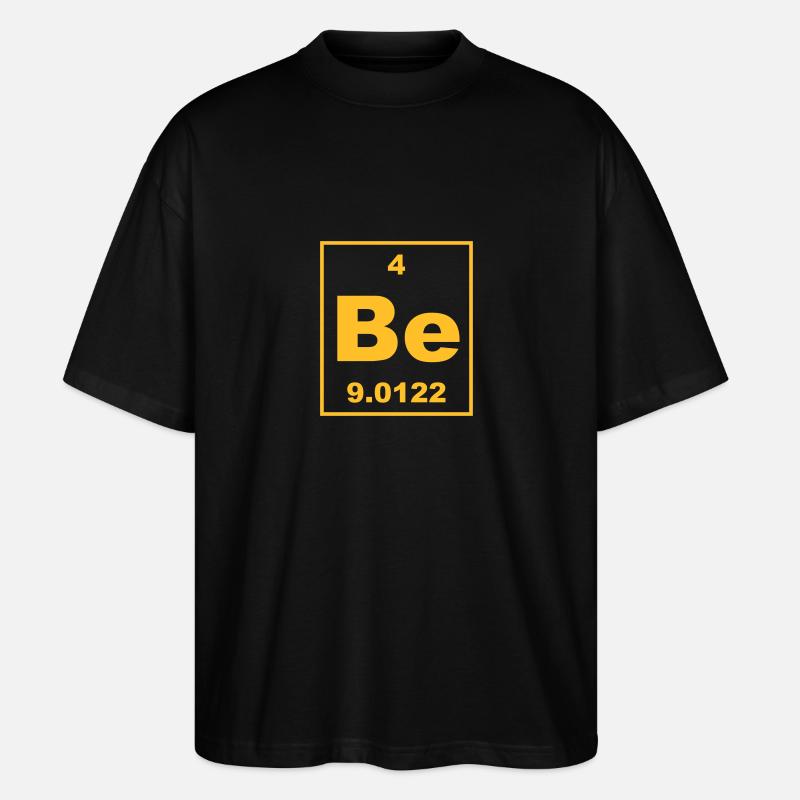 Beryllium (Be) (element 4) - Stanley/Stella Oversized Unisex Organic T-shirt Blaster 2.0 - black