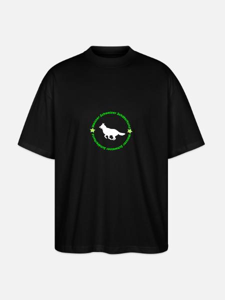Weisser Schweizer Schäferhund - Stanley/Stella Oversized Unisex Bio T-Shirt Blaster 2.0 - Schwarz