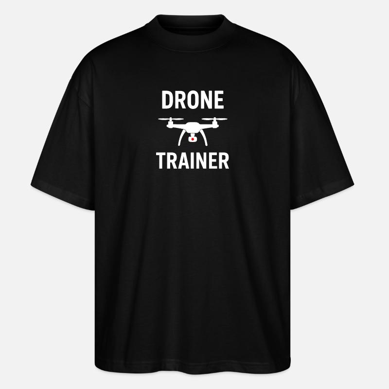 Emblème du formateur de drones - T-shirt bio Blaster 2.0 coupe oversize Stanley/Stella Unisexe - noir