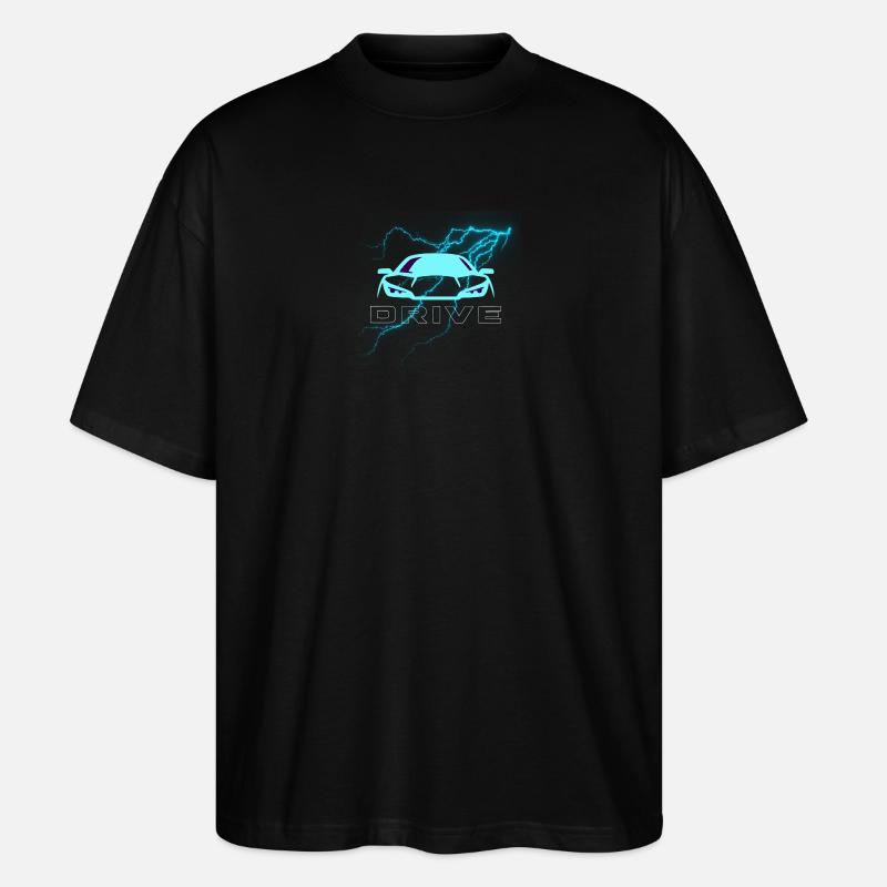 Drive collection lightning - Stanley/Stella Oversized Unisex Organic T-shirt Blaster 2.0 - black