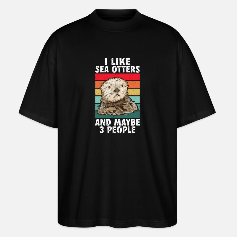 Seeotter - Stanley/Stella Oversized Unisex Bio T-Shirt Blaster 2.0 - Schwarz