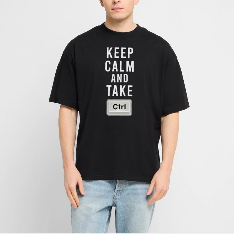 Garder son calme et prendre le contrôle - Ctrl - Programmation T-shirt bio Blaster 2.0 coupe oversize Stanley/Stella Unisexe