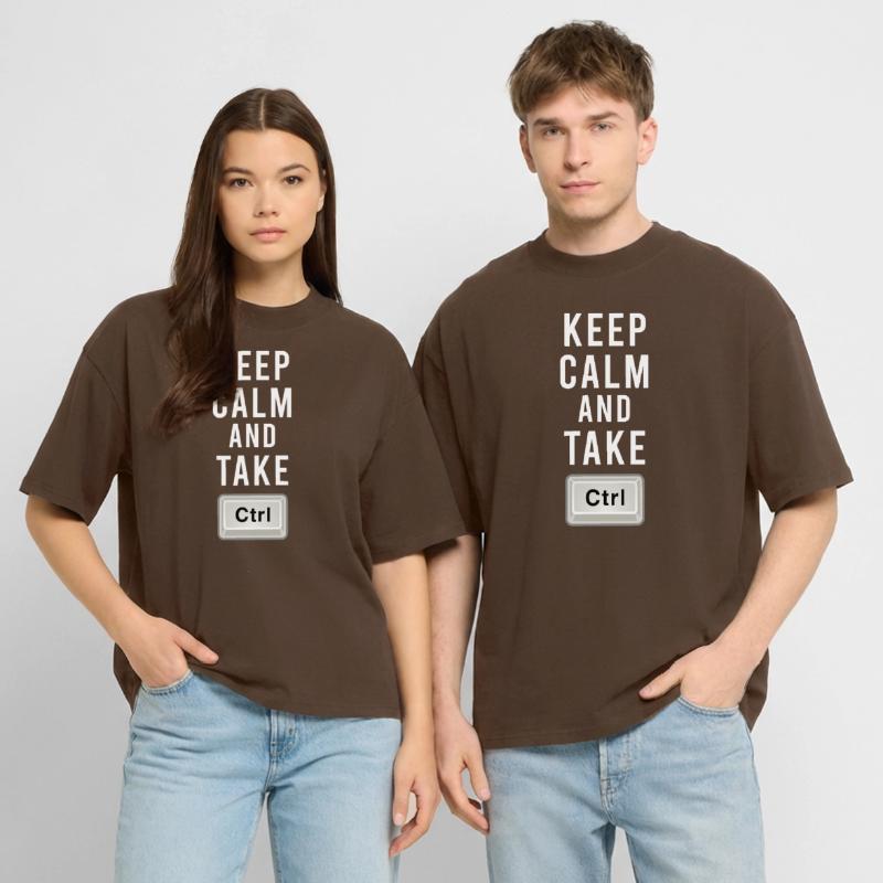 Keep Calm And Take Control - Ctrl - Programming Stanley/Stella Oversized Unisex Organic T-shirt Blaster 2.0