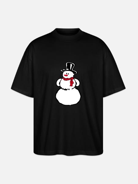 Snowman - Stanley/Stella Oversized Unisex Organic T-shirt Blaster 2.0 - black