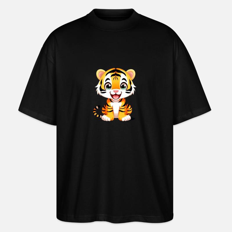 Tiger - Stanley/Stella Oversized Unisex Bio T-Shirt Blaster 2.0 - Schwarz