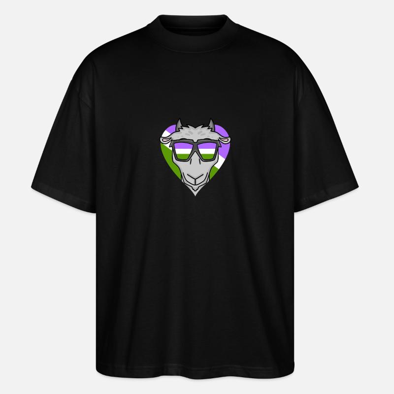 Genderqueer Ziege - Stanley/Stella Oversized Unisex Bio T-Shirt Blaster 2.0 - Schwarz
