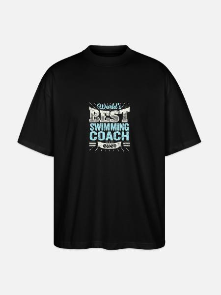 TOP Swimming Coach: Best Swimming Coach Ever - Stanley/Stella Oversized Unisex Organic T-shirt Blaster 2.0 - black