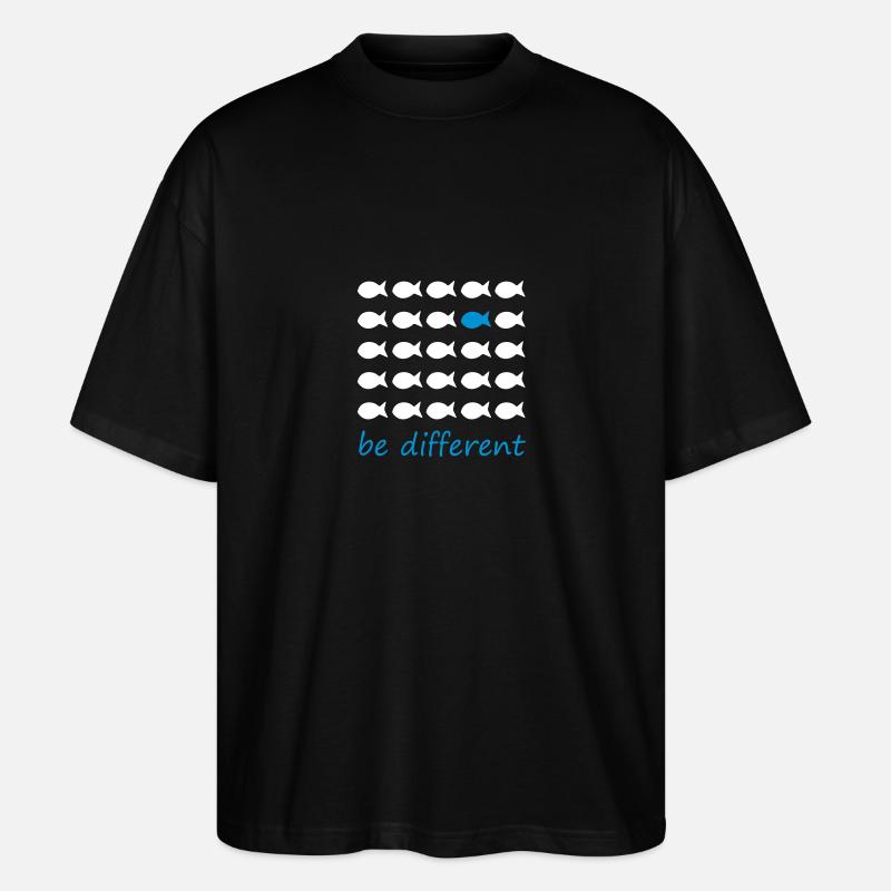 be different - Stanley/Stella Oversized Unisex Bio T-Shirt Blaster 2.0 - Schwarz