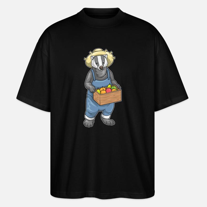 Badger Farmer Fruit - T-shirt bio Blaster 2.0 coupe oversize Stanley/Stella Unisexe - noir