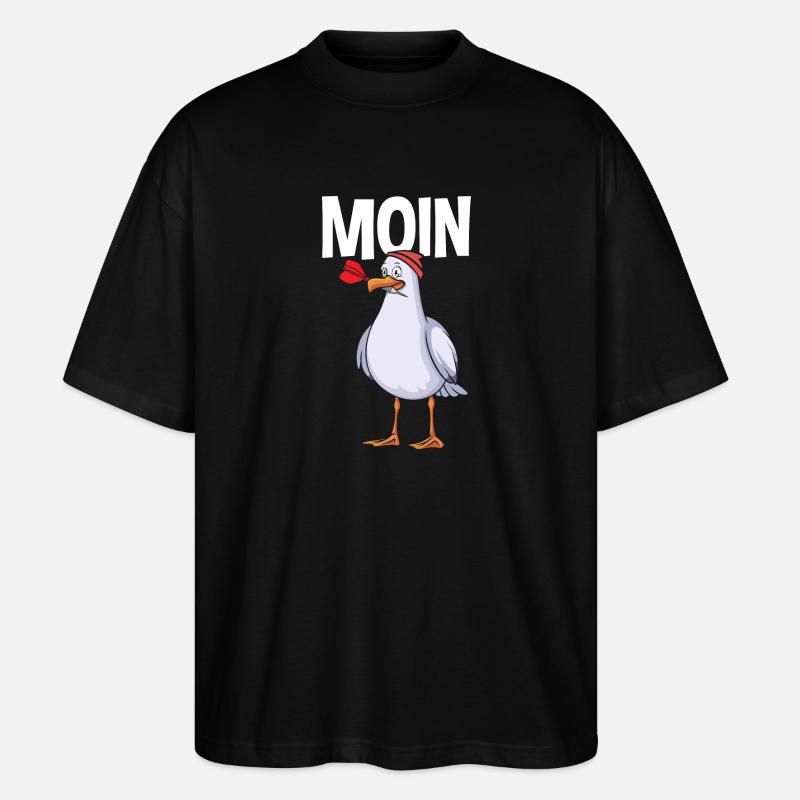 Mouette de Moin - T-shirt bio Blaster 2.0 coupe oversize Stanley/Stella Unisexe - noir