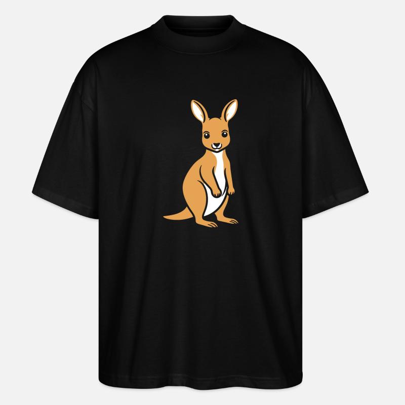 Känguru - Stanley/Stella Oversized Unisex Bio T-Shirt Blaster 2.0 - Schwarz