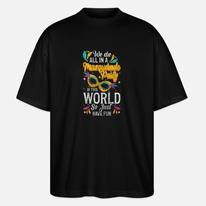 Party Feier - Stanley/Stella Oversized Unisex Bio T-Shirt Blaster 2.0 - Schwarz