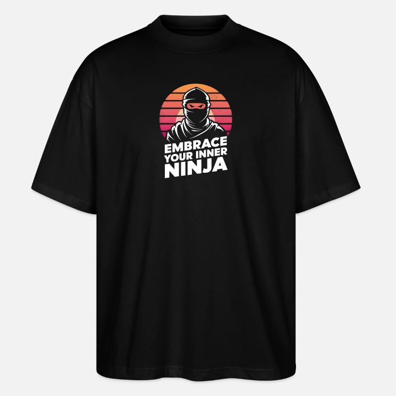 Embrace Your Inner Ninja - Stanley/Stella Oversized Unisex Organic T-shirt Blaster 2.0 - black