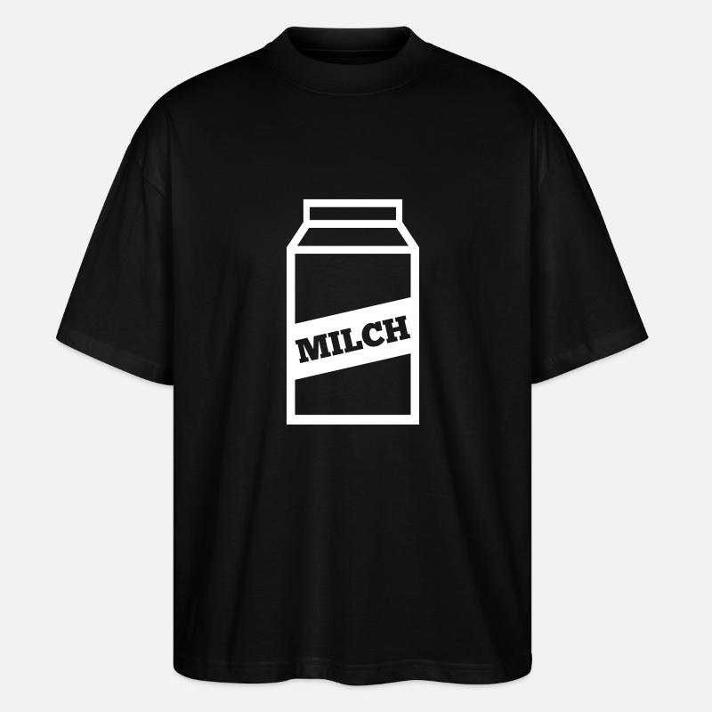 Milch - Stanley/Stella Oversized Unisex Bio T-Shirt Blaster 2.0 - Schwarz