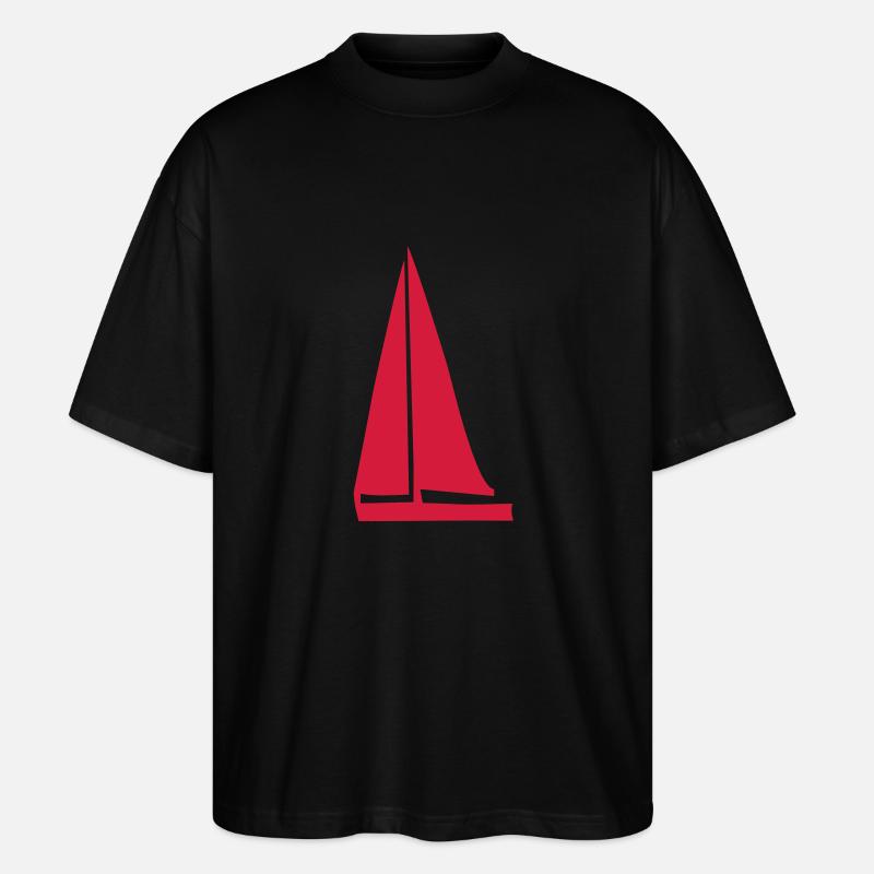 segelboot - Stanley/Stella Oversized Unisex Bio T-Shirt Blaster 2.0 - Schwarz