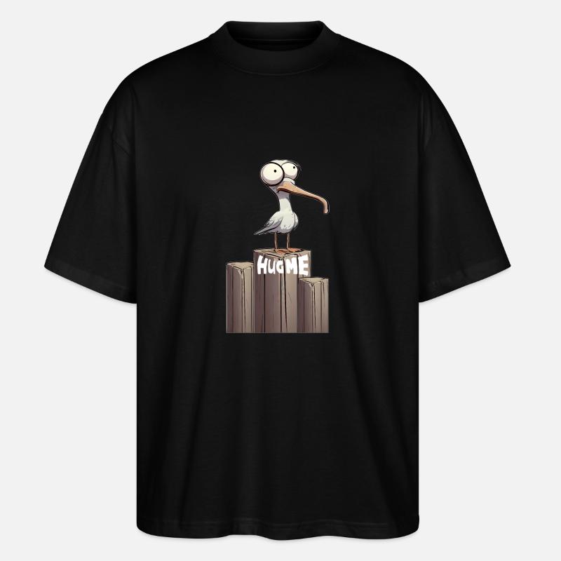 Hug me! Umarme mich - Stanley/Stella Oversized Unisex Bio T-Shirt Blaster 2.0 - Schwarz