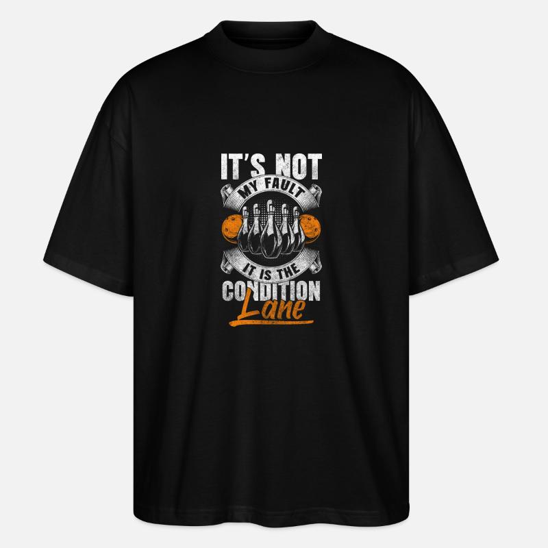 Bowling Split Bowling Verein - Stanley/Stella Oversized Unisex Bio T-Shirt Blaster 2.0 - Schwarz