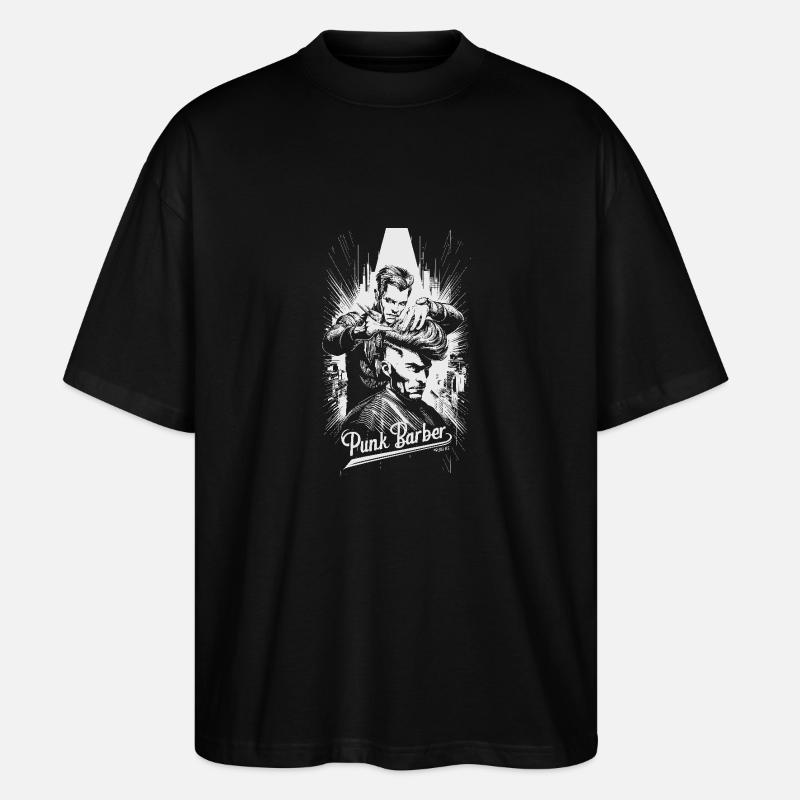 Punk-Friseur - Stanley/Stella Oversized Unisex Bio T-Shirt Blaster 2.0 - Schwarz