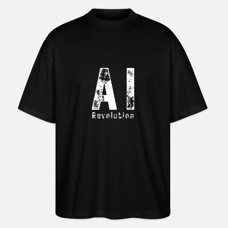 AI Revolution - Stanley/Stella Oversized Unisex Bio T-Shirt Blaster 2.0 - Schwarz