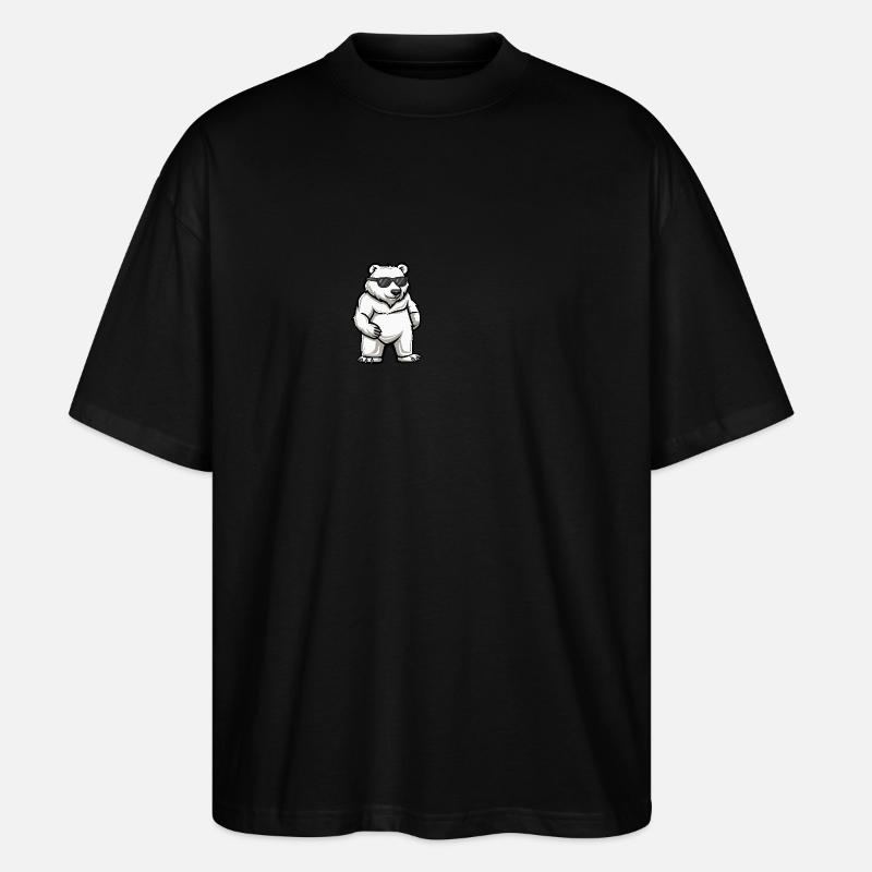 Eisbär Cool Comic - Stanley/Stella Oversized Unisex Bio T-Shirt Blaster 2.0 - Schwarz