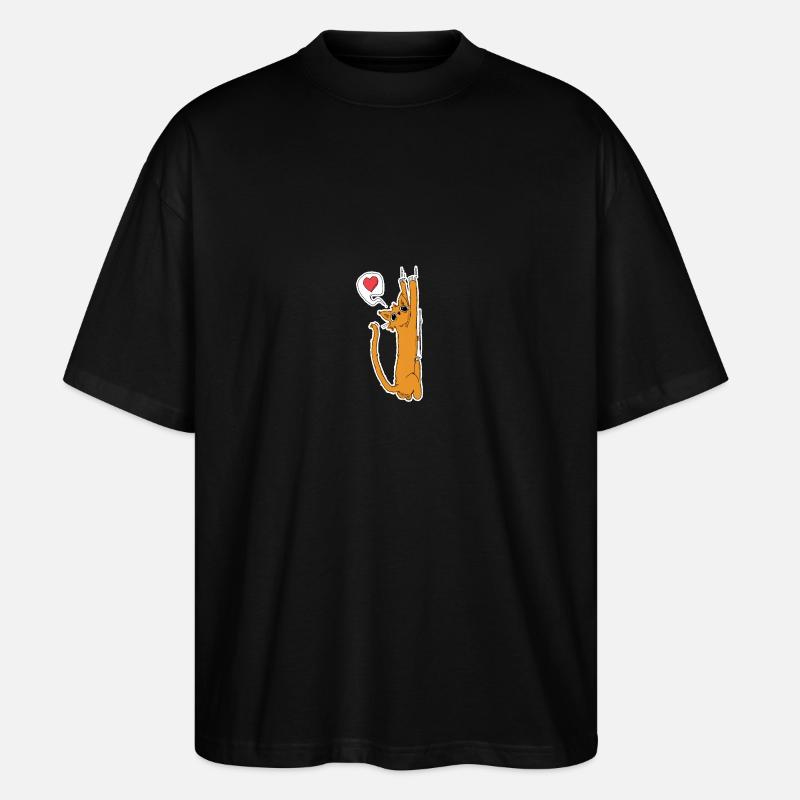 Scratchy Cat - T-shirt bio Blaster 2.0 coupe oversize Stanley/Stella Unisexe - noir