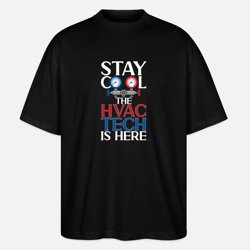 Heizung Klima Lüftung Techniker - Stanley/Stella Oversized Unisex Bio T-Shirt Blaster 2.0 - Schwarz