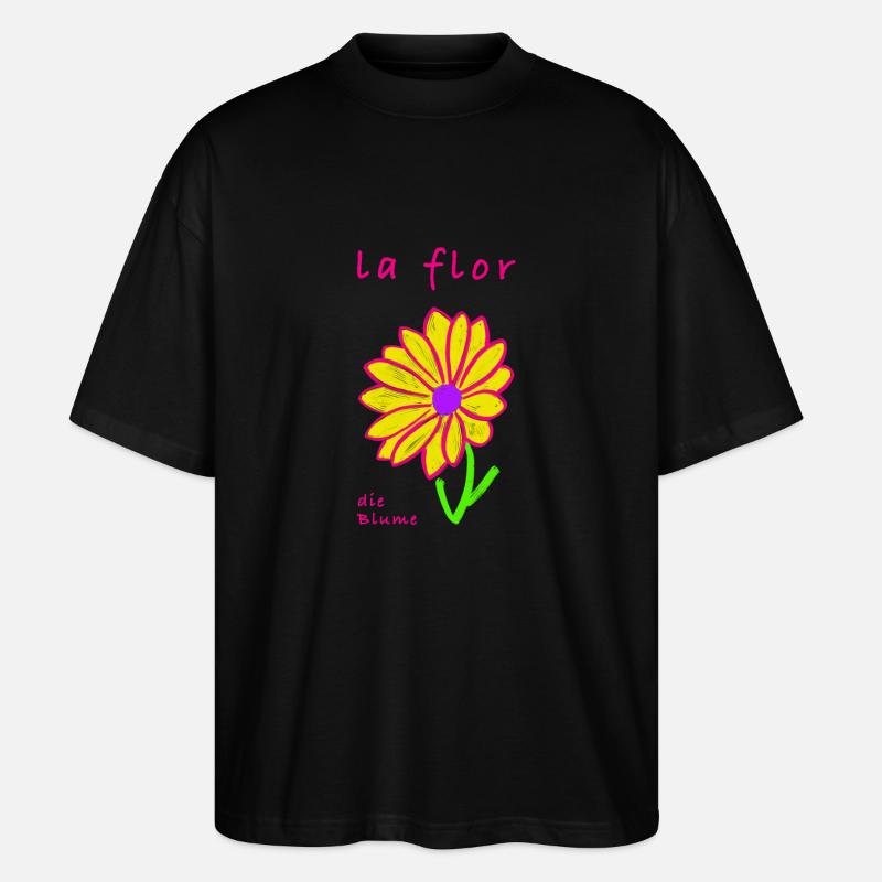 Die Blume auf Spanisch - Stanley/Stella Oversized Unisex Bio T-Shirt Blaster 2.0 - Schwarz