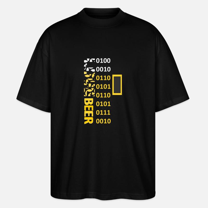 LOVE BEER BINARY 400 - Stanley/Stella Oversized Unisex Bio T-Shirt Blaster 2.0 - Schwarz