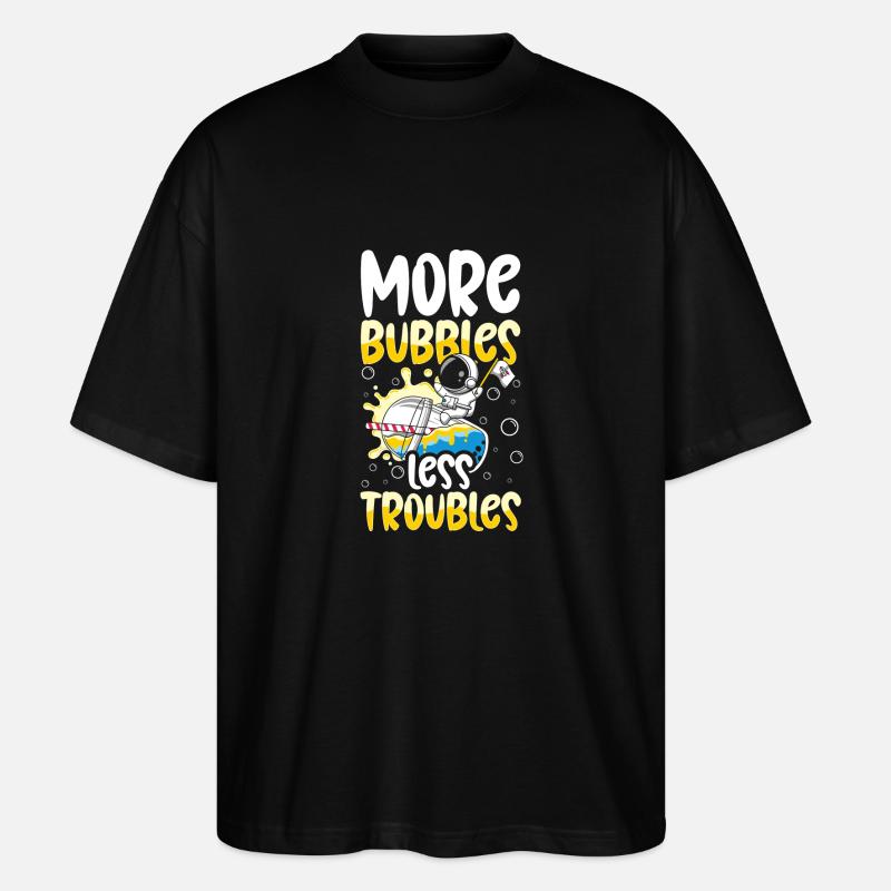 Bubble Tea Drink Taïwan - T-shirt bio Blaster 2.0 coupe oversize Stanley/Stella Unisexe - noir