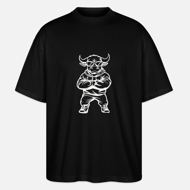 Taurus Bande dessinée Cool - T-shirt bio Blaster 2.0 coupe oversize Stanley/Stella Unisexe - noir