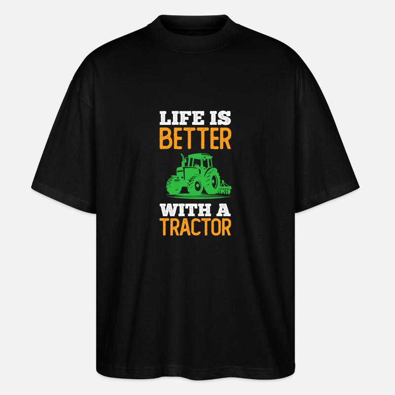 Tractor tractor - Stanley/Stella Oversized Unisex Organic T-shirt Blaster 2.0 - black