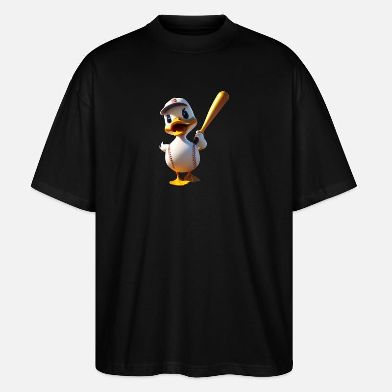 Baseball Ente - Stanley/Stella Oversized Unisex Bio T-Shirt Blaster 2.0 - Schwarz