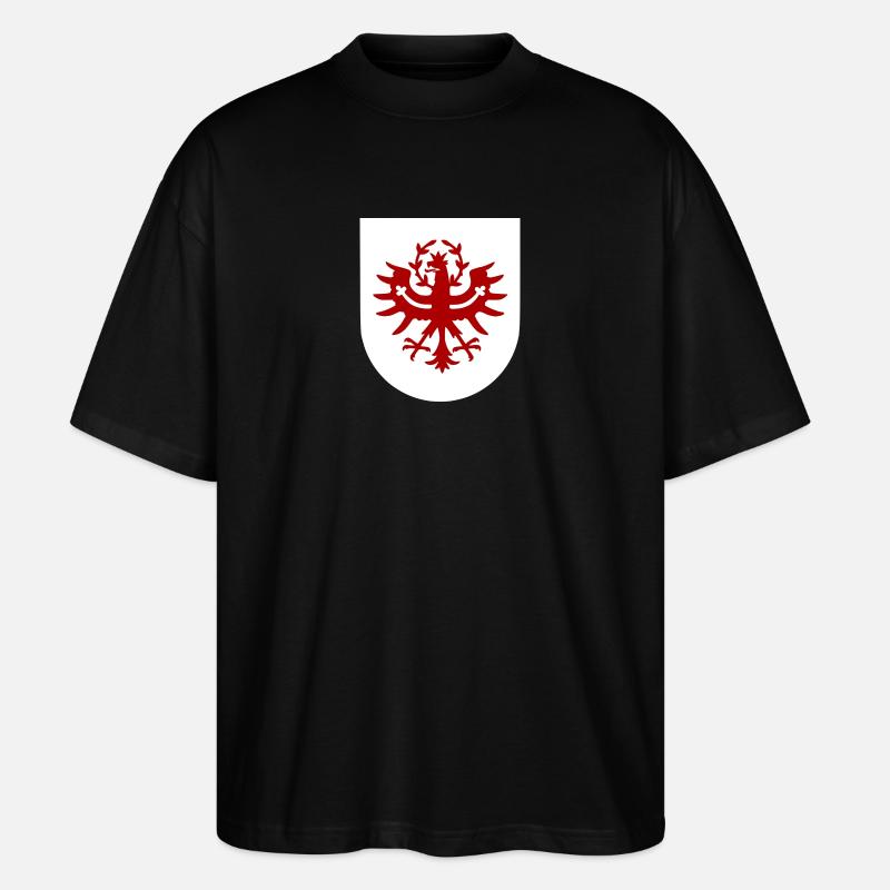 Tiroler Wappen - Stanley/Stella Oversized Unisex Bio T-Shirt Blaster 2.0 - Schwarz
