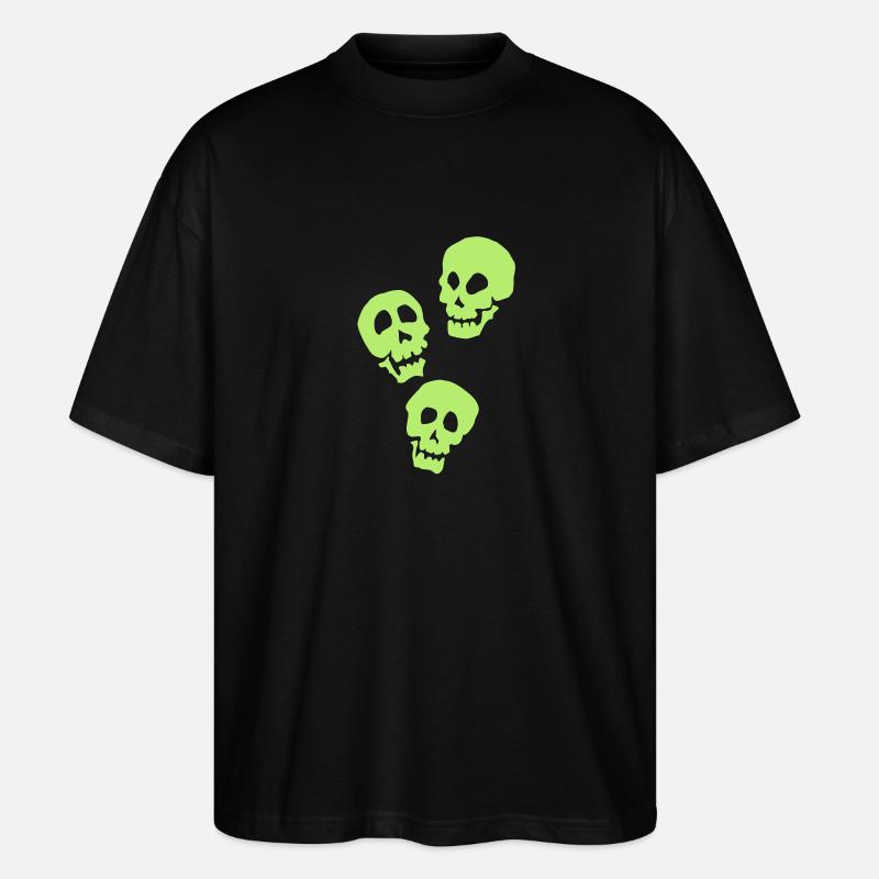 3 Skulls - Stanley/Stella Oversized Unisex Bio T-Shirt Blaster 2.0 - Schwarz