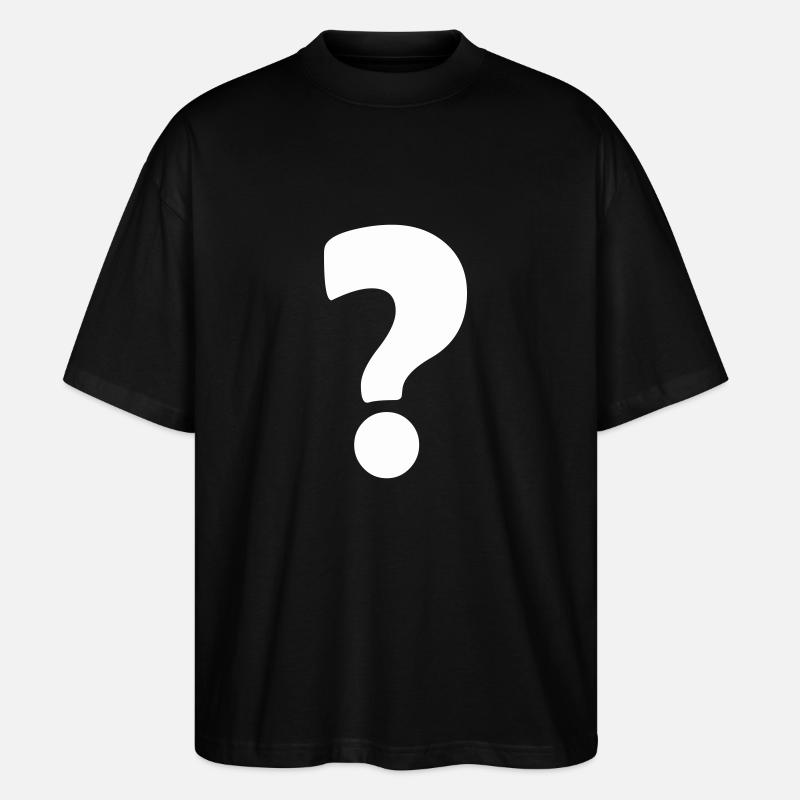 fragezeichen 1 - Stanley/Stella Oversized Unisex Bio T-Shirt Blaster 2.0 - Schwarz