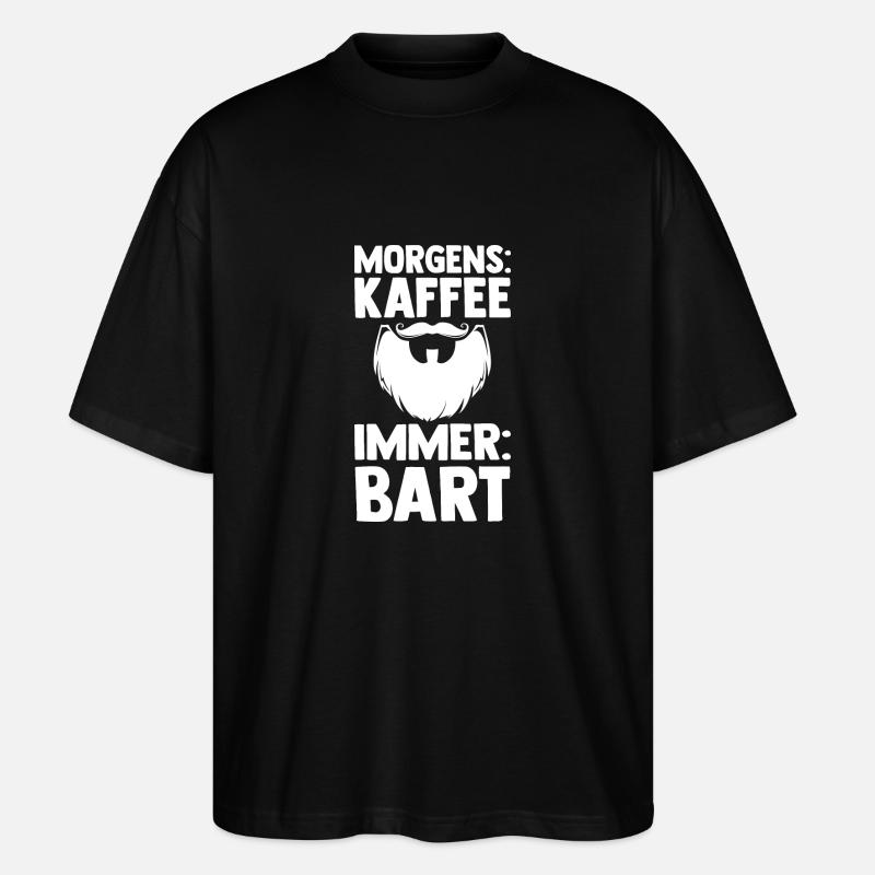 Bärtig Bartträger Bart - Stanley/Stella Oversized Unisex Bio T-Shirt Blaster 2.0 - Schwarz