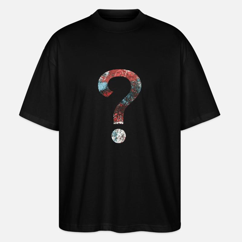 Abstract Question Mark - Stanley/Stella Oversized Unisex Bio T-Shirt Blaster 2.0 - Schwarz