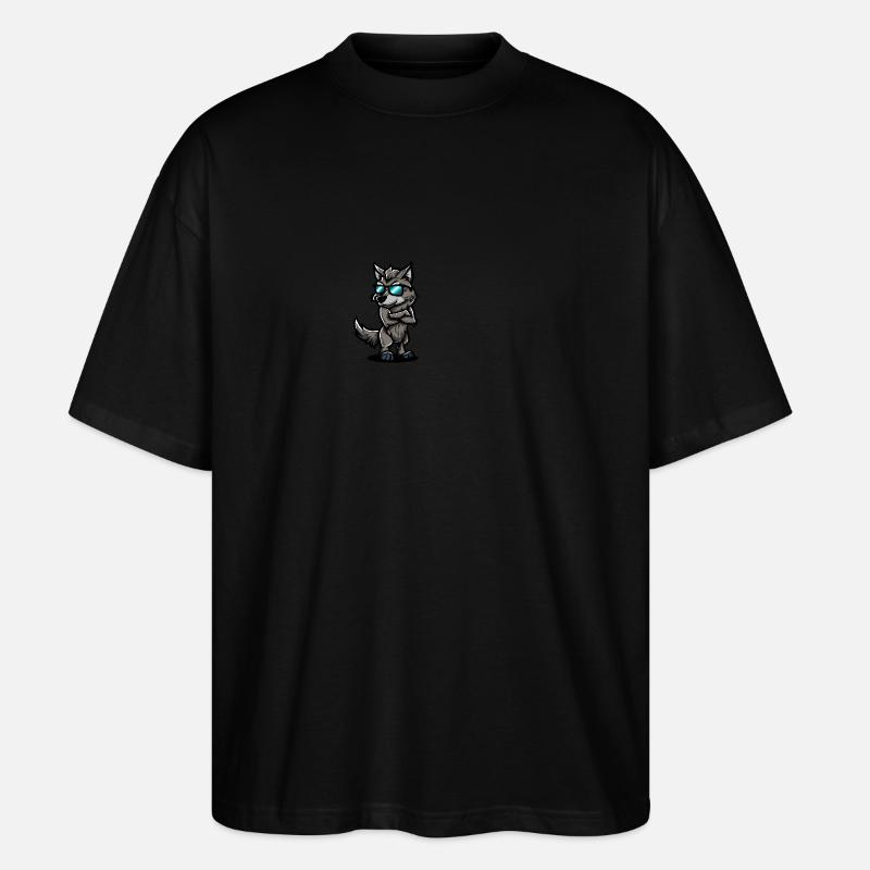 Wolf Cool Comic - Stanley/Stella Oversized Unisex Bio T-Shirt Blaster 2.0 - Schwarz