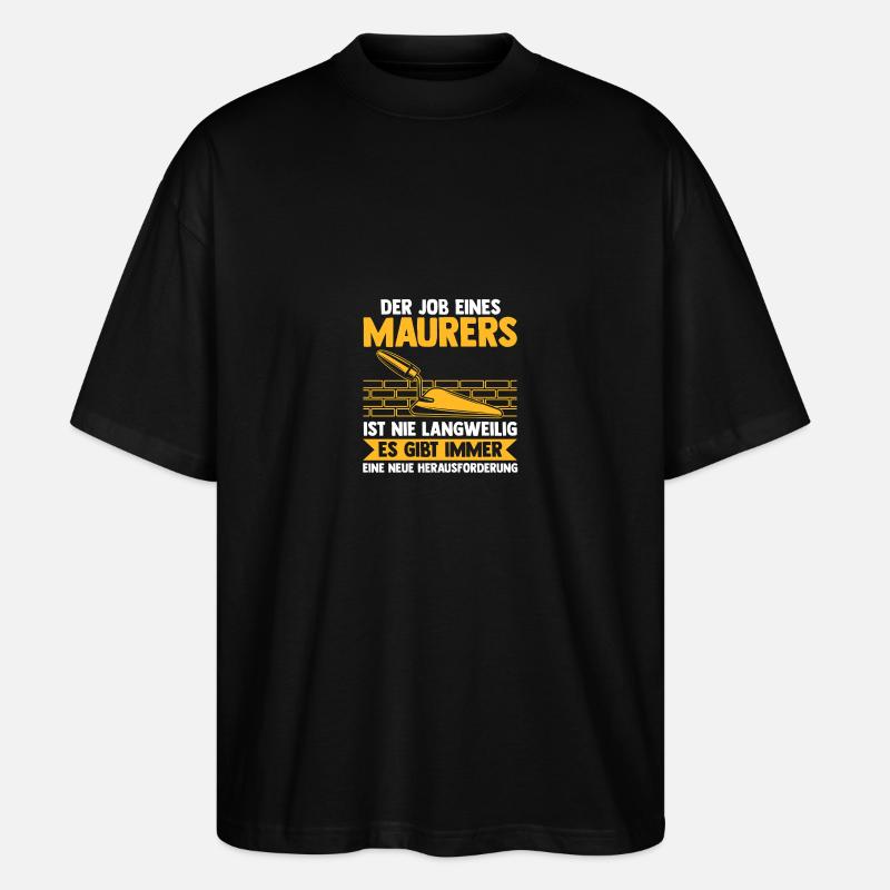 Master Bricklayer Journeyman Bricklayer - Stanley/Stella Oversized Unisex Organic T-shirt Blaster 2.0 - black