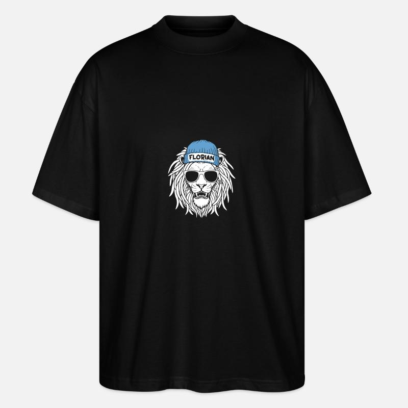 Löwe Florian - Stanley/Stella Oversized Unisex Bio T-Shirt Blaster 2.0 - Schwarz