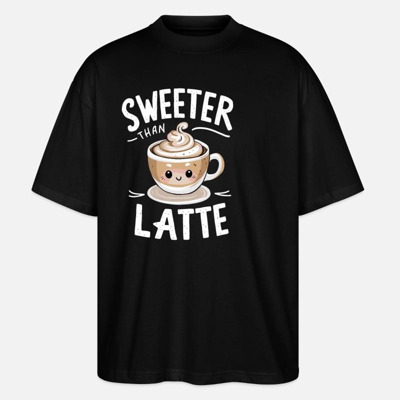 Barista Sweeter Than Latte - Stanley/Stella Oversized Unisex Bio T-Shirt Blaster 2.0 - Schwarz