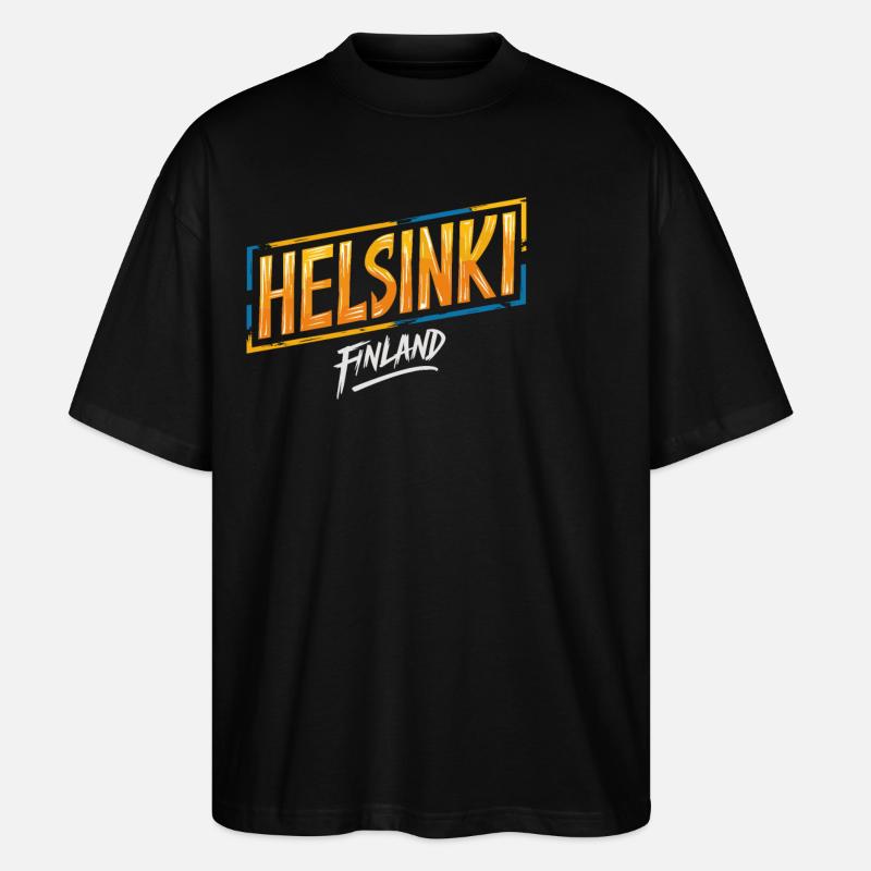 Helsinki Finland Souvenir - Stanley/Stella Oversized Unisex Bio T-Shirt Blaster 2.0 - Schwarz