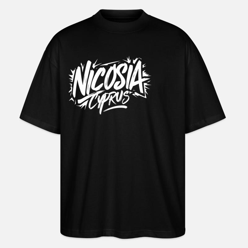 Souvenir de Nicosie Chypre - T-shirt bio Blaster 2.0 coupe oversize Stanley/Stella Unisexe - noir