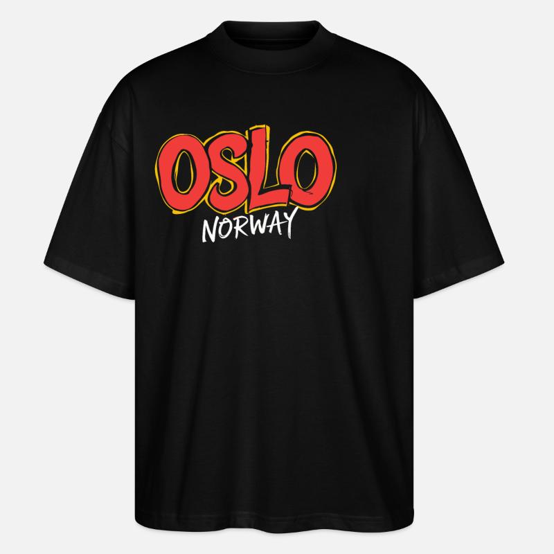 Oslo Norway Souvenir Erinnerung - Stanley/Stella Oversized Unisex Bio T-Shirt Blaster 2.0 - Schwarz