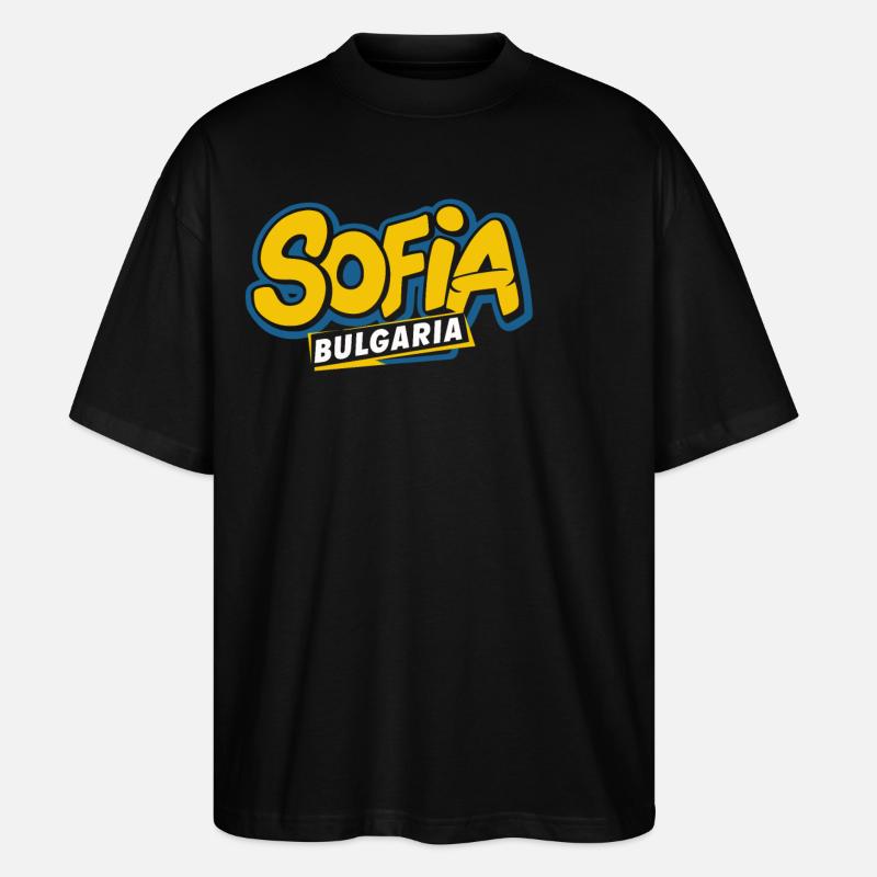 Souvenir Sofia Bulgarie - T-shirt bio Blaster 2.0 coupe oversize Stanley/Stella Unisexe - noir