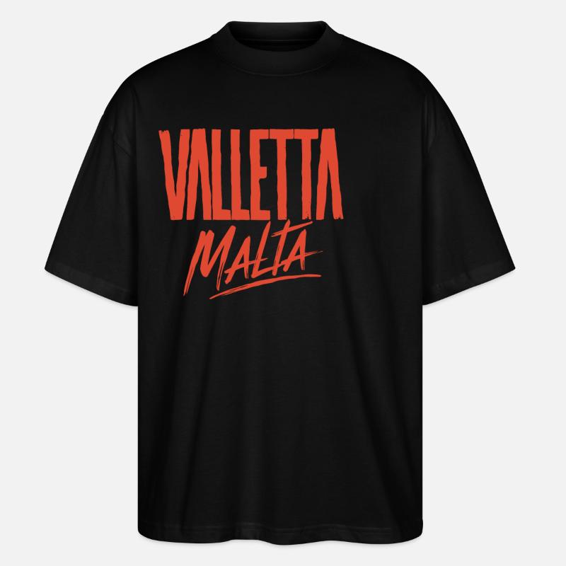 Valletta Malta Souvenir Erinnerung - Stanley/Stella Oversized Unisex Bio T-Shirt Blaster 2.0 - Schwarz