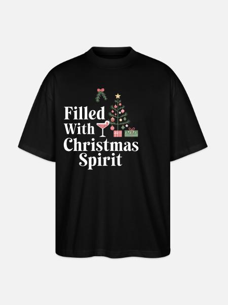 Rempli d’ de Noël - T-shirt bio Blaster 2.0 coupe oversize Stanley/Stella Unisexe - noir